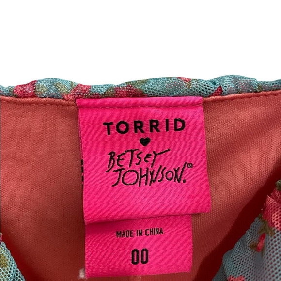 TORRID X BETSEY JOHNSON Maxi Mesh Ruffle Dress Size 00 / Size Medium / Size 10 - Picture 11 of 12